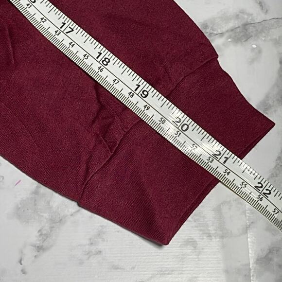 FASHION NOVA Leslie Long Sleeve Cropped Tee in Wine Size Medium - Picture 8 of 11
